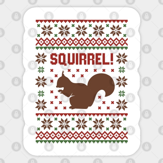 Christmas Vacation SQUIRREL! T-Shirt Ugly sweater Sticker by Hobbybox